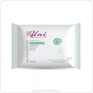 دستمال مرطوب پاک کننده آرایش ویژه پوست خشک و حساس