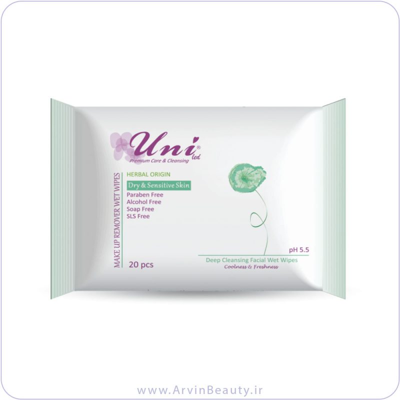 دستمال مرطوب پاک کننده آرایش ویژه پوست خشک و حساس